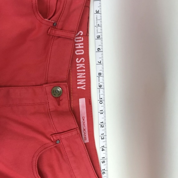 DKNY jeans Womens Pants Soho Skinny Coral - Picture 2 of 6